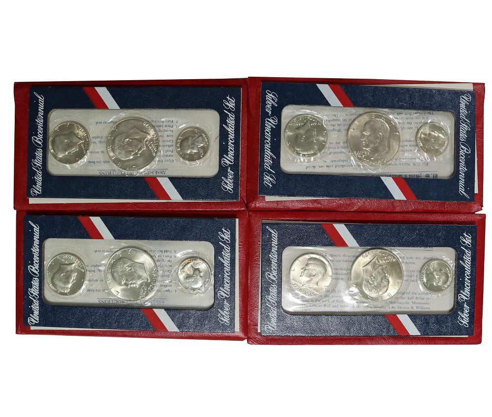 Lot 291: 1776 – 1976 US Mint Silver Uncirculated Sets 4 Total