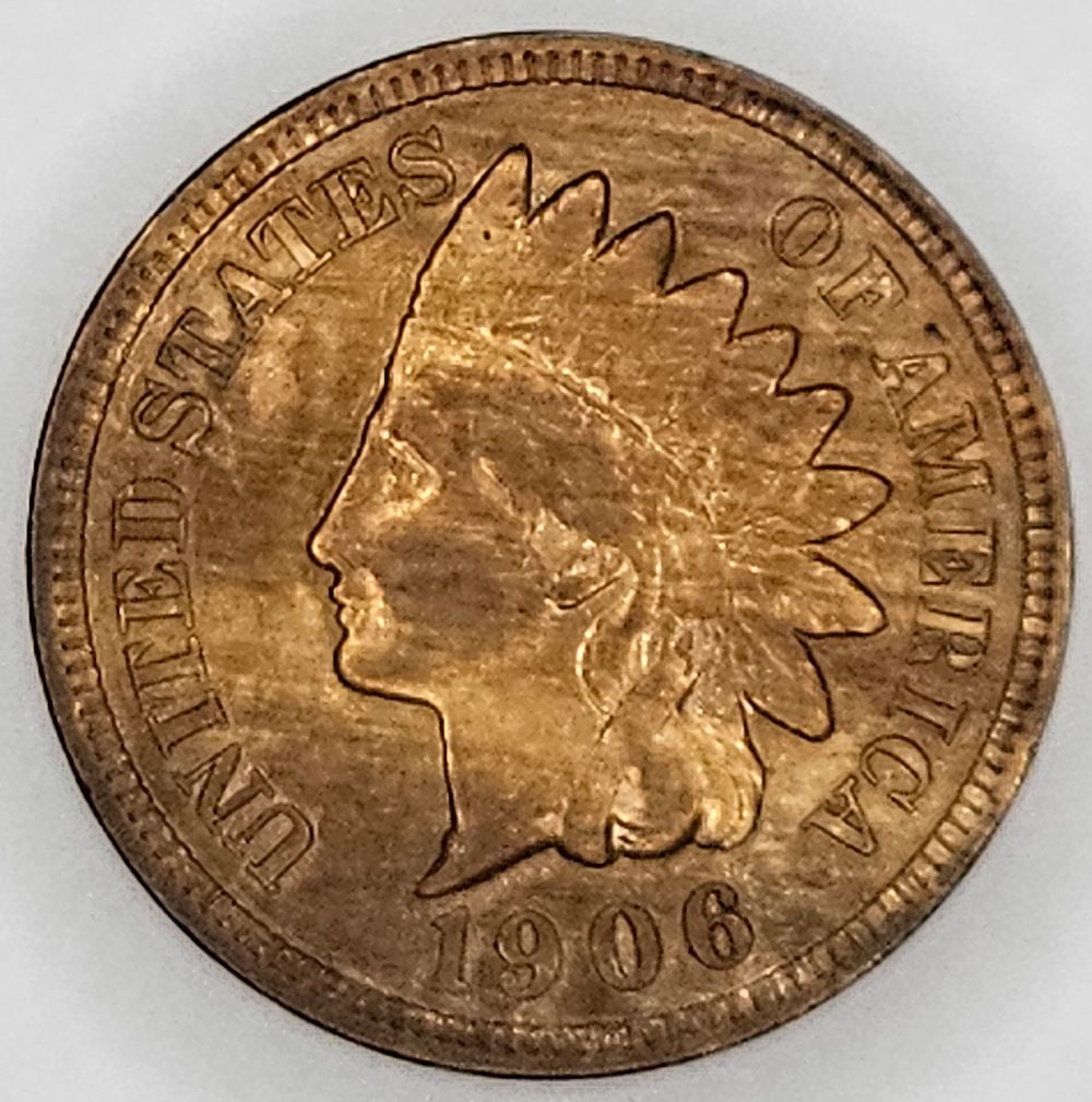 Lot 297: 1906 Indian Penny Uncirculated Coin
