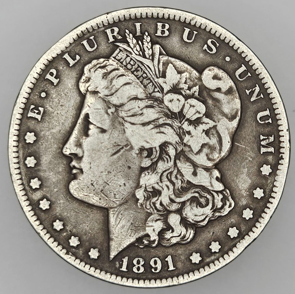 Lot 304: 1891 CC Carson City Morgan Dollar Silver Very Good Condition