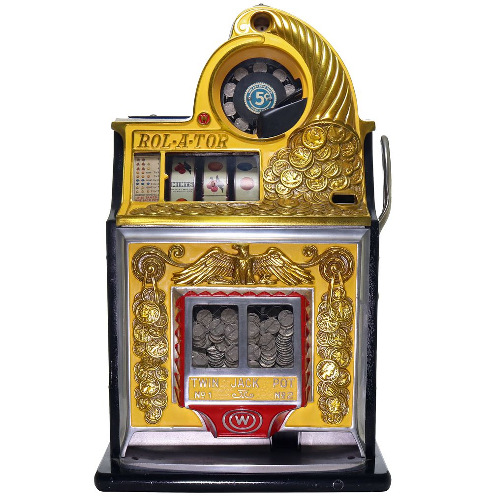 Lot 330: 1930’s Watling Rol-A-Tor 5c Antique Slot Machine