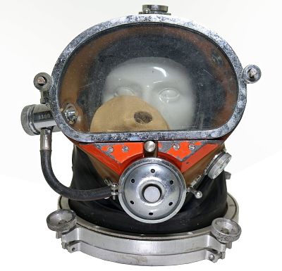 Rare French COMEX Diving Band Mask With Hood and Neck Ring. Founded in Marseille in 1961 by the 