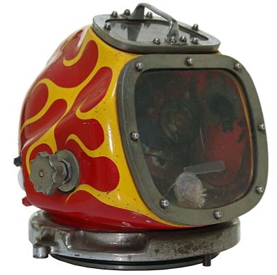Early Bob Ratcliffe Dual Port Rat Hat Diving Helmet. Own a legendary piece of subsea 