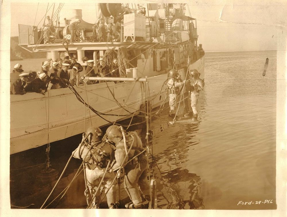 Lot 160: 1930 Men Without Women John Ford Original Press Photo USN Mark V Divers