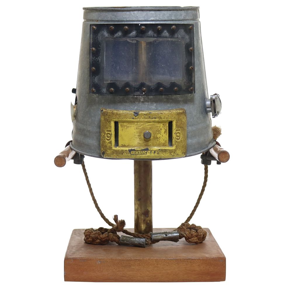 Lot 169: Original Leszek Gorski Protype Bucket Diving Helmet One Of A Kind
