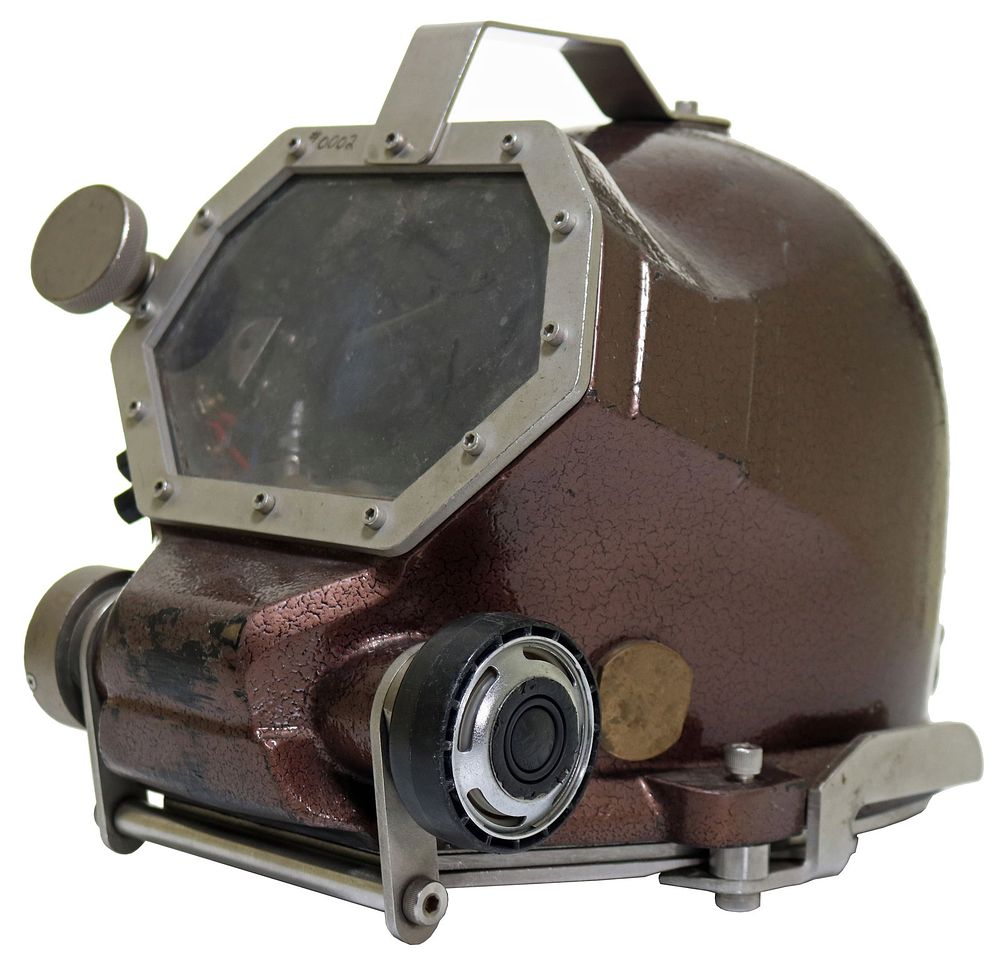 Lot 170: Rare Early Leszek Gorski Diving Helmet Serial #002