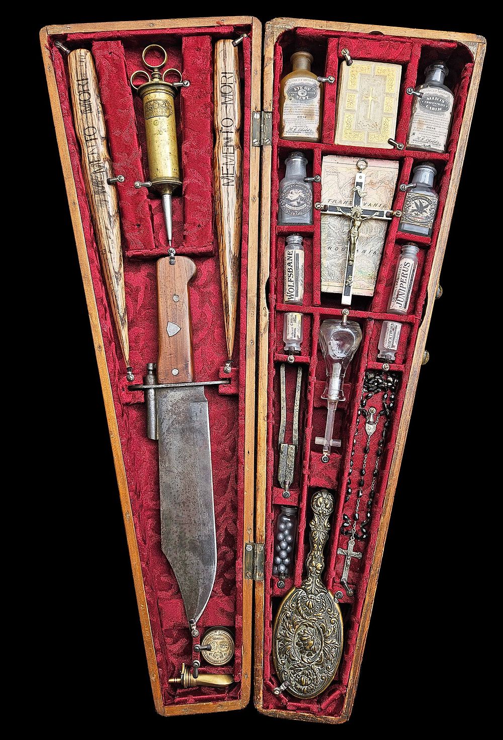 Lot 215: 19th Century Vampire Hunting & Human Defense Confederate Solders Travel Kit