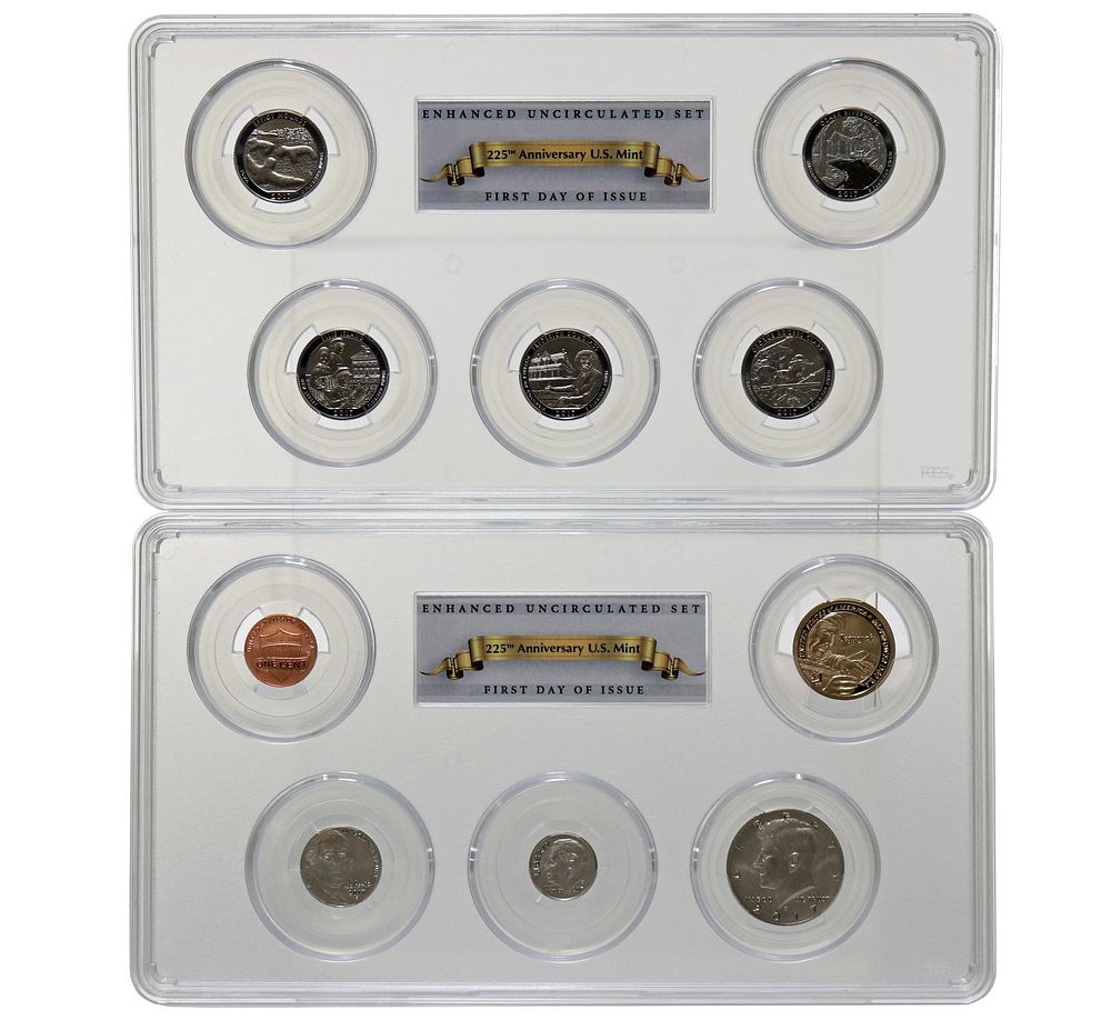 Lot 223: 2017 US Mint Enhanced Uncirculated PCGS 225th Anniversary Set
