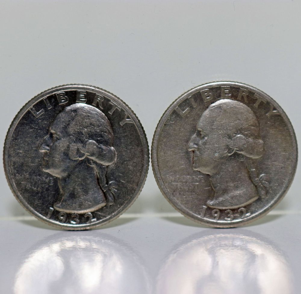 Lot 227: 1932 P & D Washington Silver Quarters 25c