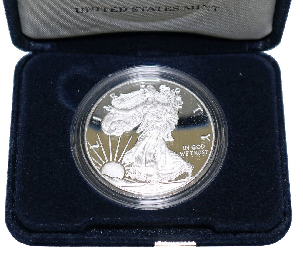 Lot 235: 2019 US Mint American Eagle 1 Ounce Silver Proof Coin