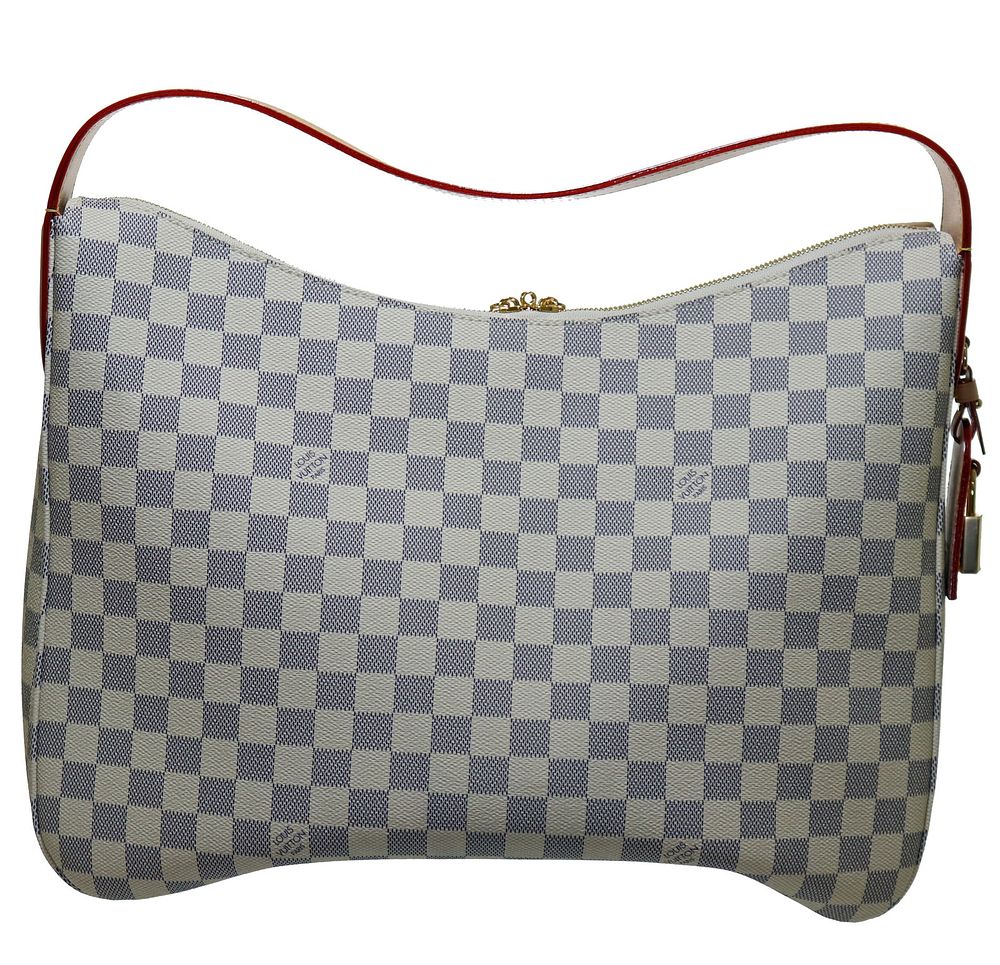 Lot 266: Louis Vuitton Slouchy Damier Azur Coated Canvas Handbag (N00126)