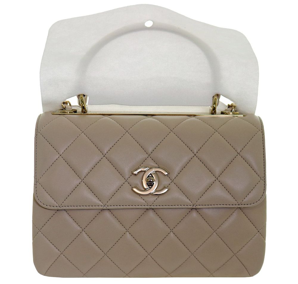Lot 276: ULTIMATE INVESTMENT: Pristine Beige Chanel Classic Flap Bag – Never Carried