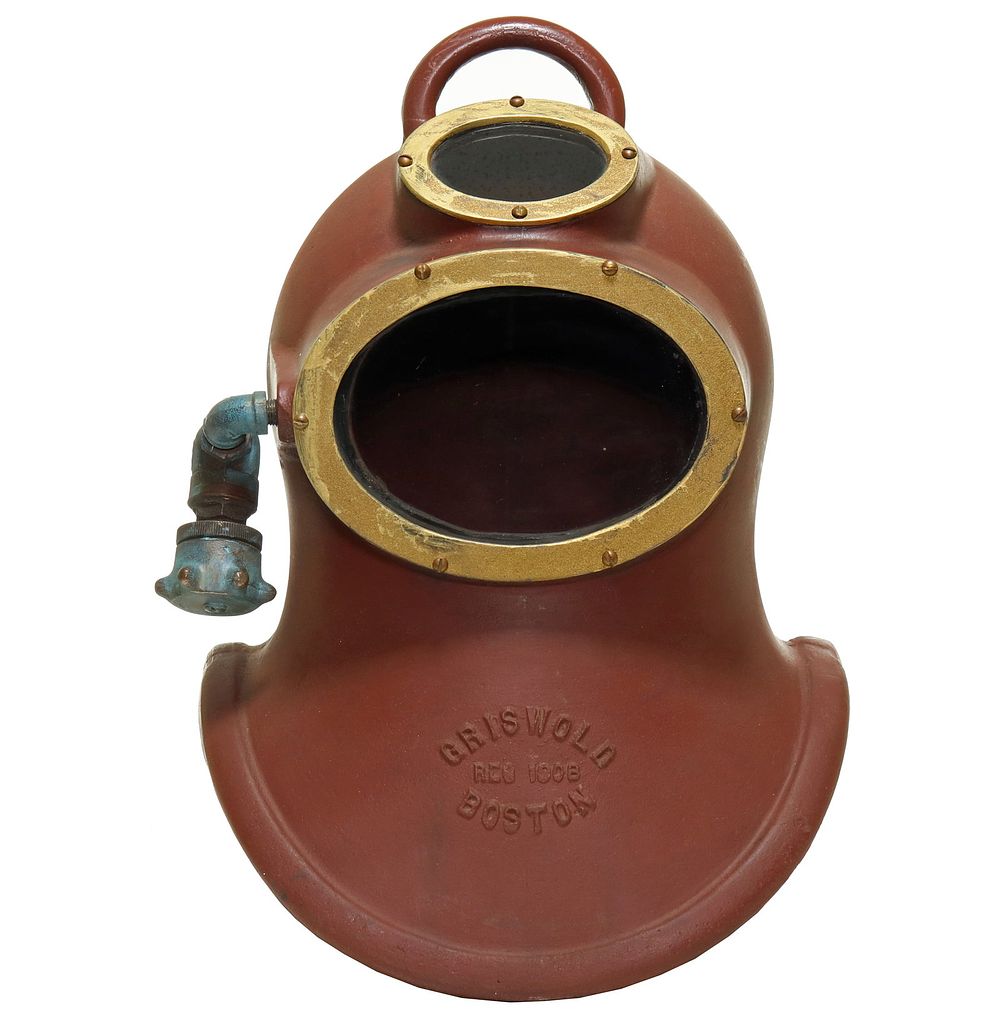 Lot 54: Rare Griswold Cast Iron Shallow Water Diving Helmet