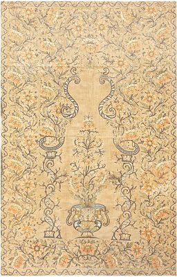Early Ottoman silk and metallic tread Prayer textile 5 ft 6 in x 3 ft 7 in (1.68 m x 1.09 m). 