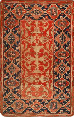 17th Century Antique Ottoman Lotto Rug 5 ft 6 in x 3 ft 4 in (1.67 m x 1.01 m). Curated 