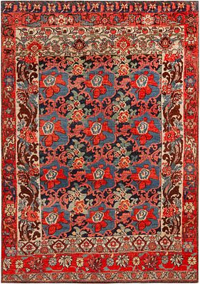 Antique Persian Bidjar Rug 7 ft x 4 ft 11 in (2.13 m x 1.49 m). Curated collection of antique 