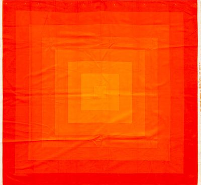 Prism of Colors Vintage Scandinavian Verner Panton Mira Spectrum Textile 4 ft x 3 ft 10 in (1.22 m x