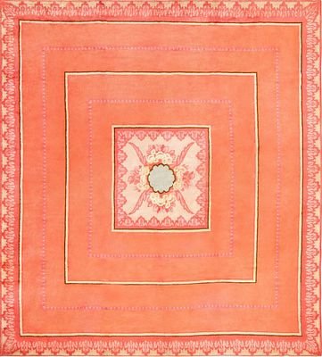 Jacques Emile Ruhlmann French Art Deco Carpet 15 ft 7 in x 14 ft (4.75 m x 4.27 m). Curated 