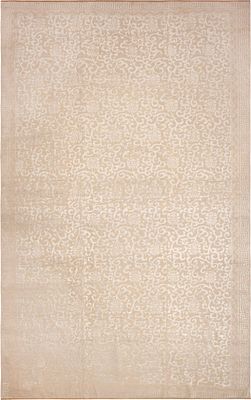 Vintage Silk & Wool Pile Cloud Band Design Rug 19 ft 8 in x 12 ft 3 in (5.99 m x 3.73 m). 