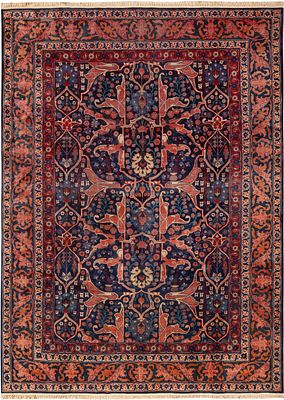 Vintage Bidjar Indian Rug 13 ft 7 in x 9 ft 10 in (4.14 m x 3 m). Curated collection of 