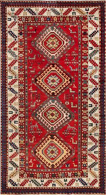 Antique Caucasian Kazak Rug 7 ft 8 in x 4 ft 3 in (2.33 m x 1.29 m). Curated collection of 