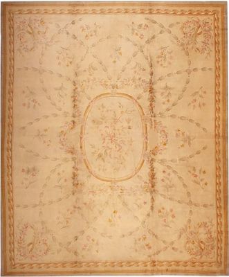 Large Antique French Savonnerie Rug 17 ft 3 in x 14 ft 3 in (5.25 m x 4.34 m). Curated 