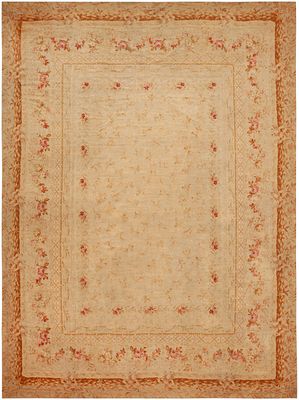 Large Antique French Aubusson Rug 16 ft 7 in x 12 ft 3 in (5.05 m x 3.73 m). Curated 