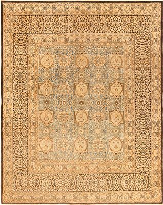 Antique Persian Khorassan Rug 10 ft 10 in x 8 ft 7 in (3.3 m x 2.62 m). Curated collection of 