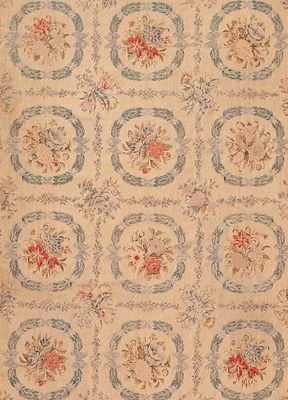 No Reserve - Large size Antique English Needlepoint Carpet - 18 ft x 11 ft 3 in (5.49 m x 3.43 m). 