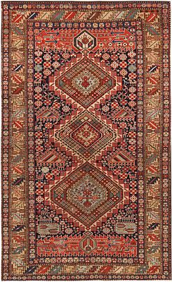 No Reserve - Antique Caucasian Shirvan Rug - 5 ft 10 in x 3 ft 8 in (1.77 m x 1.11 m). Curated 