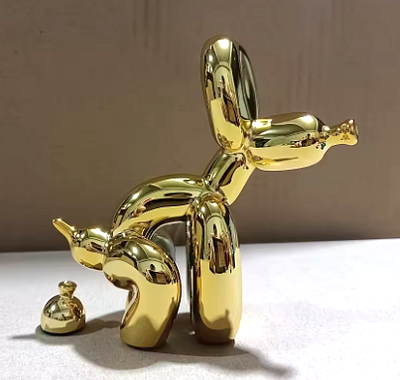 794/ 'Baloon Dog' יצירת אומנות בסגנון פופ ארט בהשראת האומן Geff Koons. ג'ף קונס (Jeff Koons) הוא 