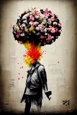 1123/ after Banksy - spring in mind
. הדפס על קנבס 
גודל 40*30 סמ 
מגיע ללא מסגרת