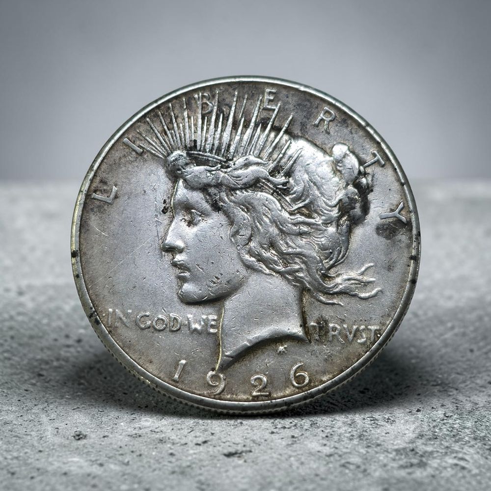 1293/ דולר שלום PEACE DOLLAR אמריקאי משנת 1926. משקל 26.7 ג