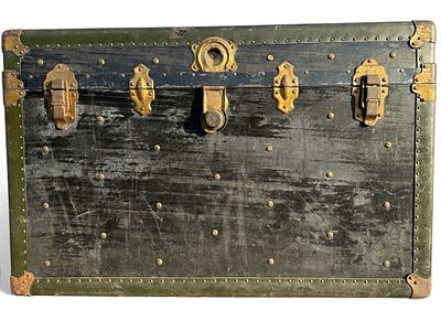 Schmit Trunk Co Early 20th Century Steamer. Early 20th century steamer trunk by Schmit Trunk Co 