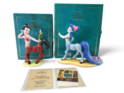 Walt Disney Fantasia Centaurette Figurines. Two Walt Disney Classics Collection Fantasia 