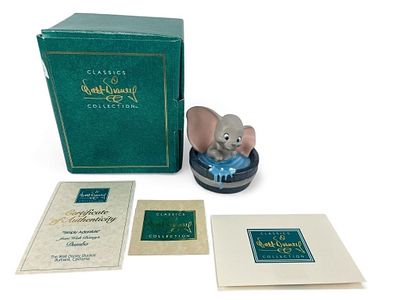 Walt Disney Dumbo Sculpture With COA. Walt Disney Classics Collection Dumbo sculpture titled 