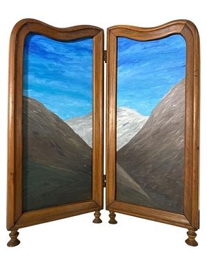 Maggie Citrin Acrylic Two-Panel Folding Screen. Two-panel folding table screen by Maggie Citrin 
