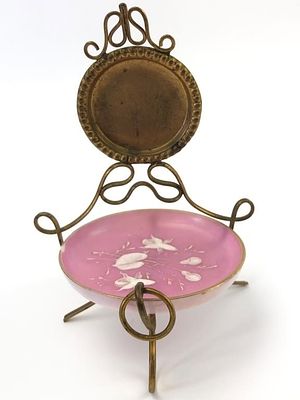 Vanity Miniature Trinket Dish With Stand. Vanity miniature trinket dish with stand 