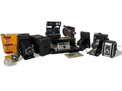 Vintage Kodak & Voigtlander Cameras. Vintage photographic equipment including Kodak, Voigtlander 