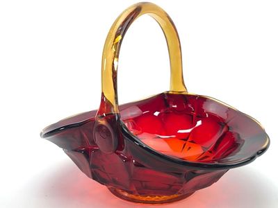 Vtg Indiana Tiara Sunset Constellation Glass Baske. Vintage Indiana Tiara sunset constellation 