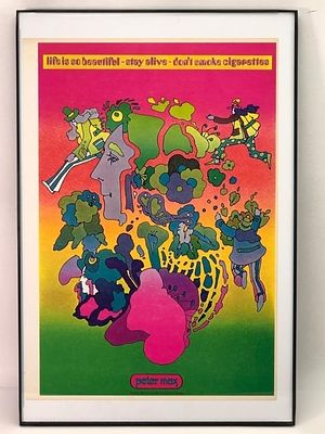 1970 Peter Max Life Is So Beautiful Poster. 1970 "Life Is So Beautiful" poster by Peter Max 