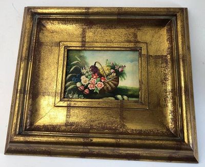 Robert Grace Floral Oil Painting In Frame. Original floral oil painting by Robert Grace 