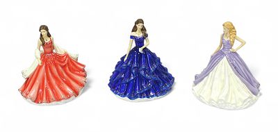 Three Royal Doulton figurines from the 'Crystal Ball' collection, boxed with certificates 