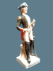Porcelain statue soldiers from Napoleon's army. A quality item. Heig 22-25 cm. The battery to Image - 1