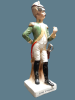Porcelain statue soldiers from Napoleon's army. A quality item. Heig 22-25 cm. The battery to Image - 2