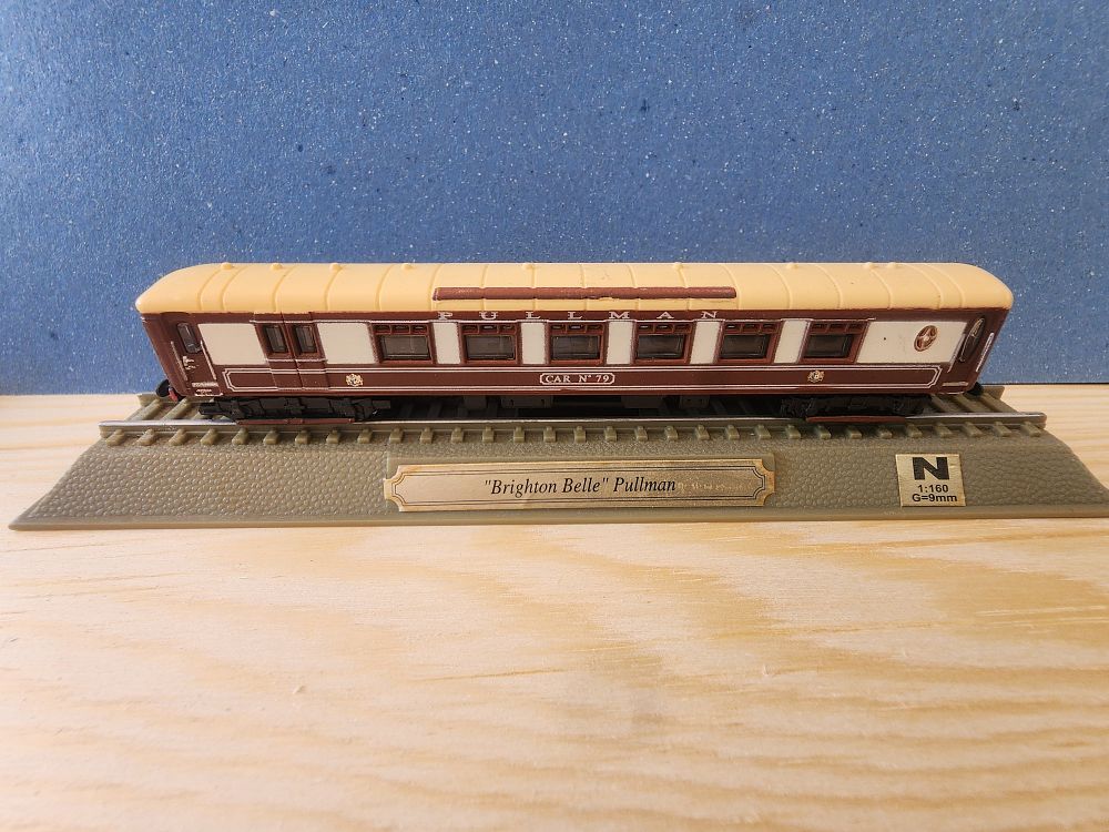 A 1954 British train passenger car made by Delfredo Japan. A sought-after and rare collector's