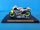 Yamaha YZR 250 motorcycle model of French racer Olivier Jacque from 2000. 1/24 scale model made Image - 2