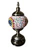 Table lamp inlaid with colored glass mosaic pieces. A quality and impressive item. 
Height 28 cm Image - 2