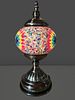 Table lamp inlaid with colored glass mosaic pieces. A quality and impressive item. 
Height 28 cm Image - 4