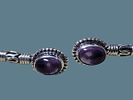 925 Sterling Silver Bracelet Encrusted with 2 Blue Labradorite GemstonesImage - 3