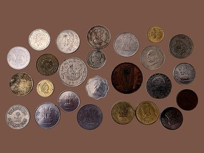 Collection of coins from around the world. Some are rare.